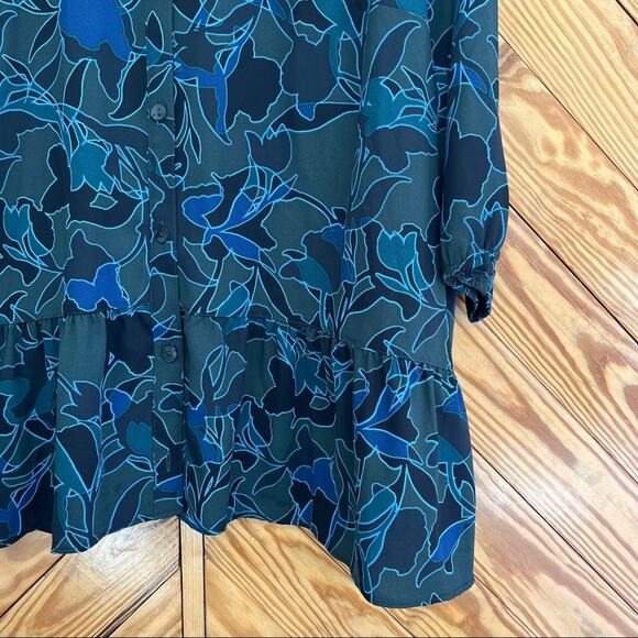 LOGO by Lori Goldstein Floral Peplum Blouse - Picture 4 of 6